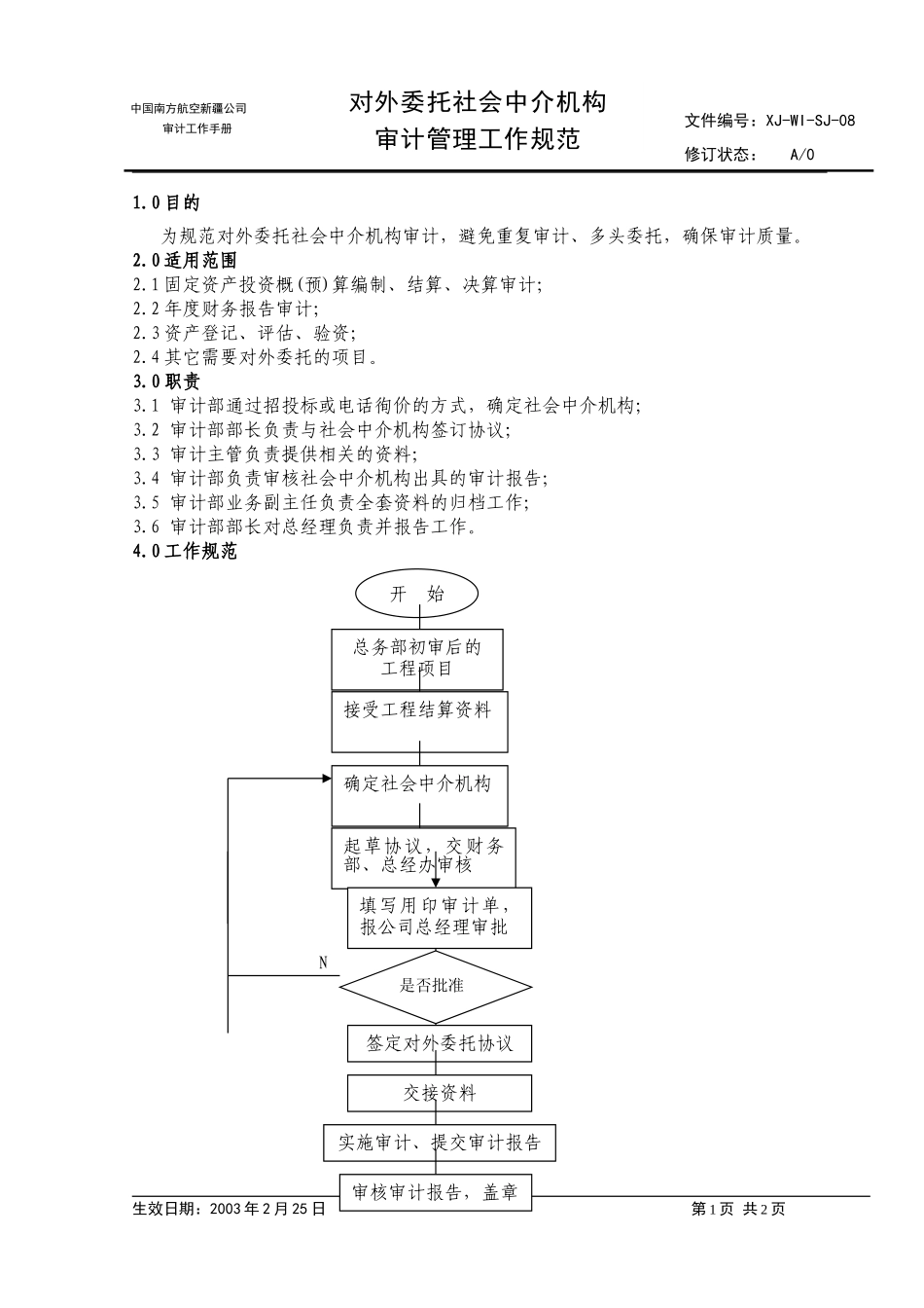 08对外委托社会中介机构管理工作规范.doc_第1页