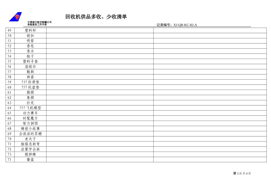 KCB-029-客舱部回收机供品多收、少收清单.doc_第3页