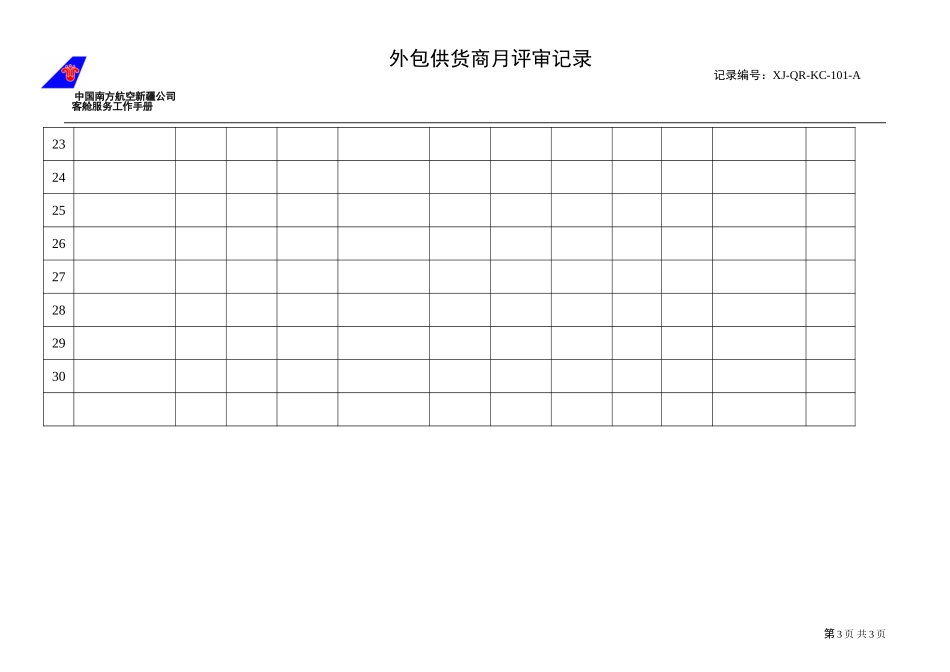 KCB-033-[外包供货商月评审记录]新增.doc_第3页