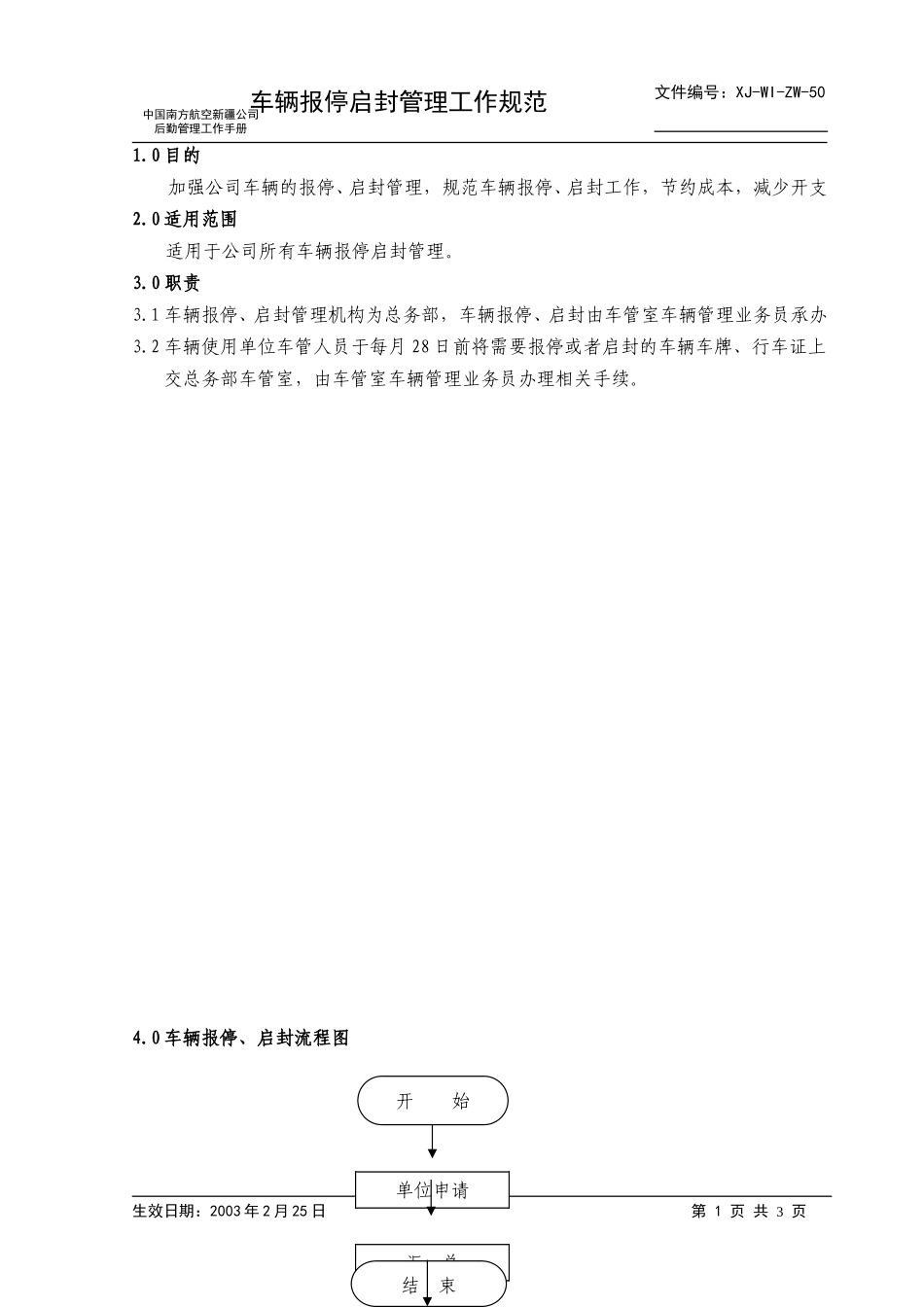 50车辆报停、 启封工作规范.doc_第1页