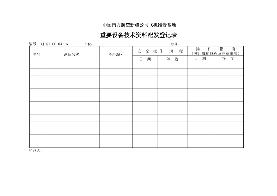 41重要设备技术资料配发登记表.doc_第1页