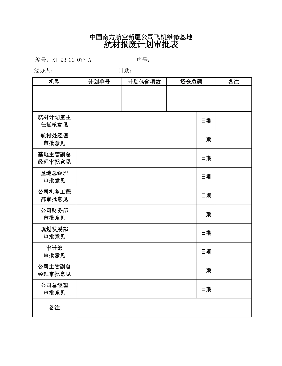 77航材报废计划审批表.doc_第1页