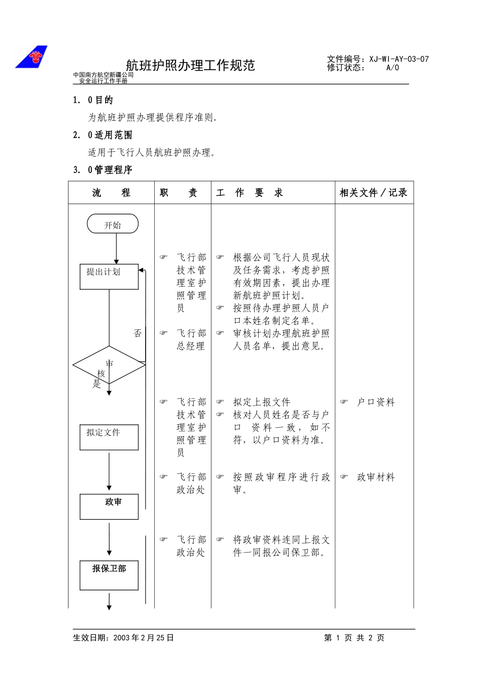 07航班护照办理工作规范.doc_第1页