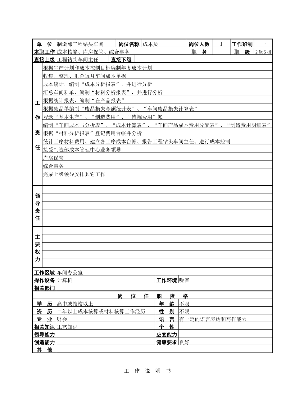 工程钻头车间工作说明书.doc_第3页