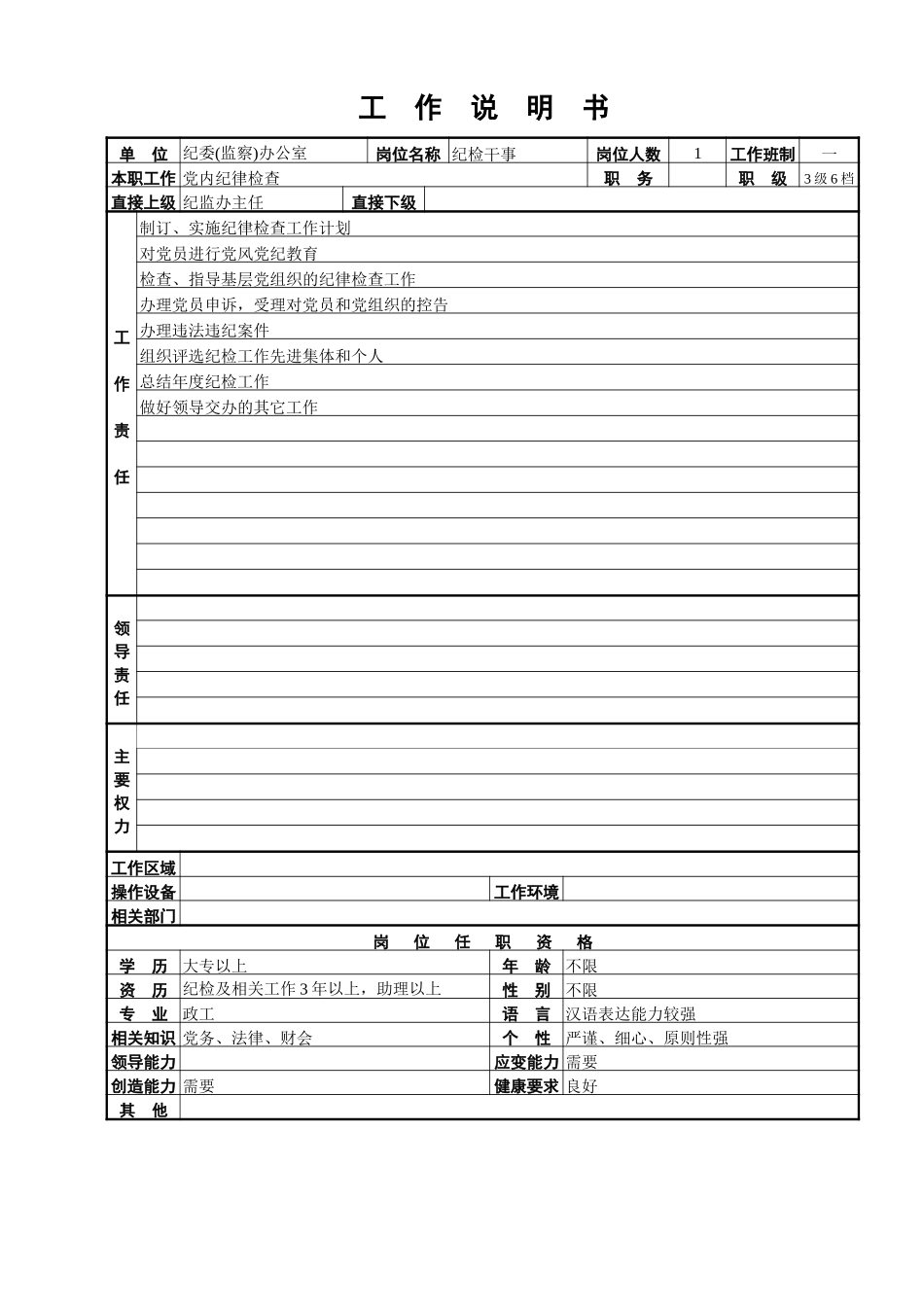 纪委监察办工作说明书.doc_第2页