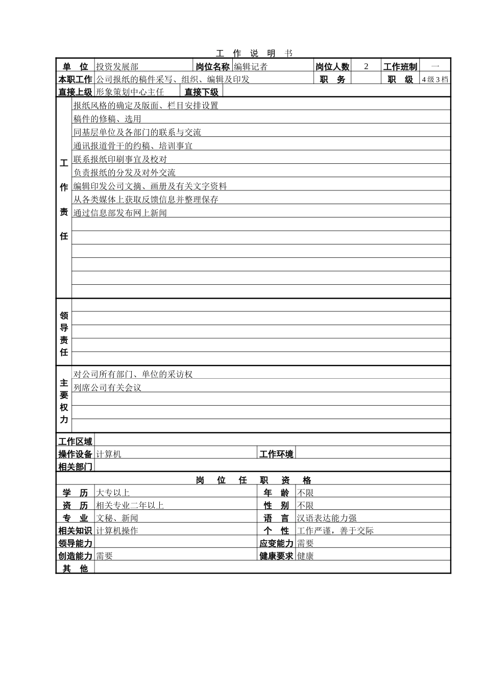 形象策划中心工作说明书.doc_第1页