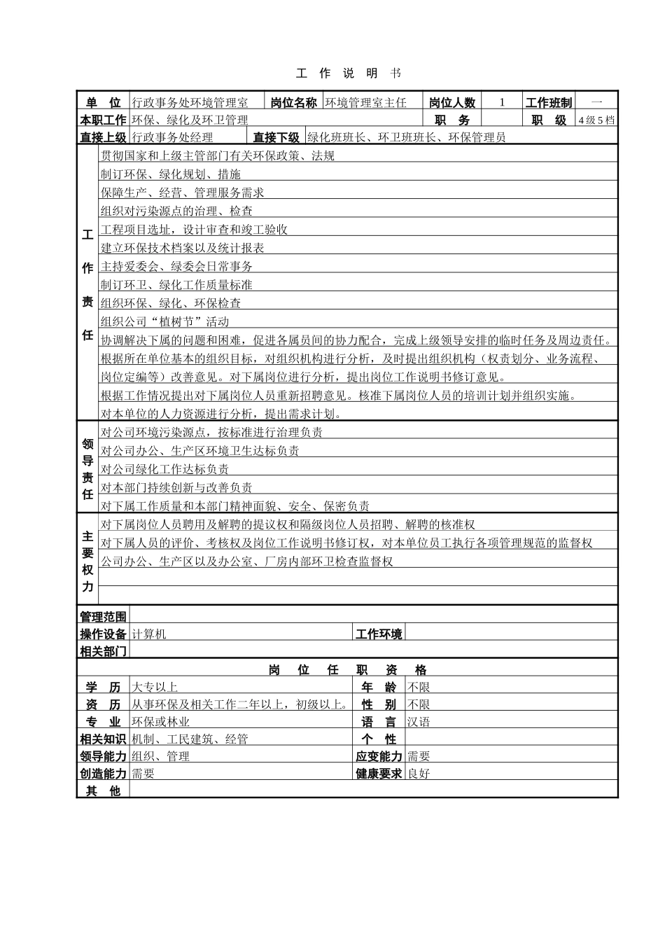 综合事务部工作说明书.doc_第2页