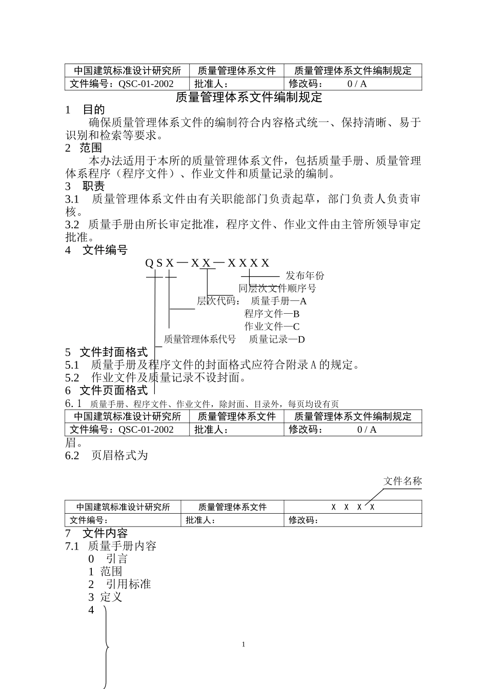 （01）质量管理体系文件编制规定.doc_第1页