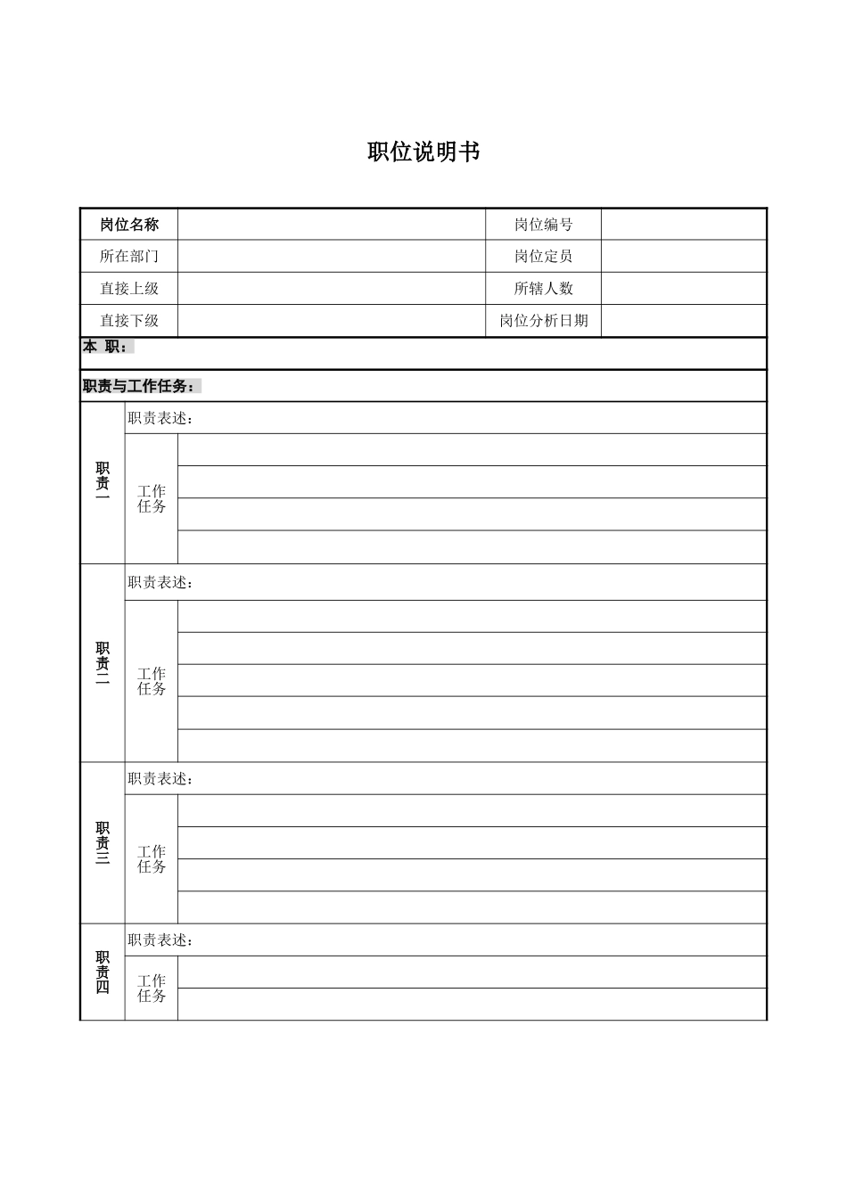 职位说明书空表.doc_第1页