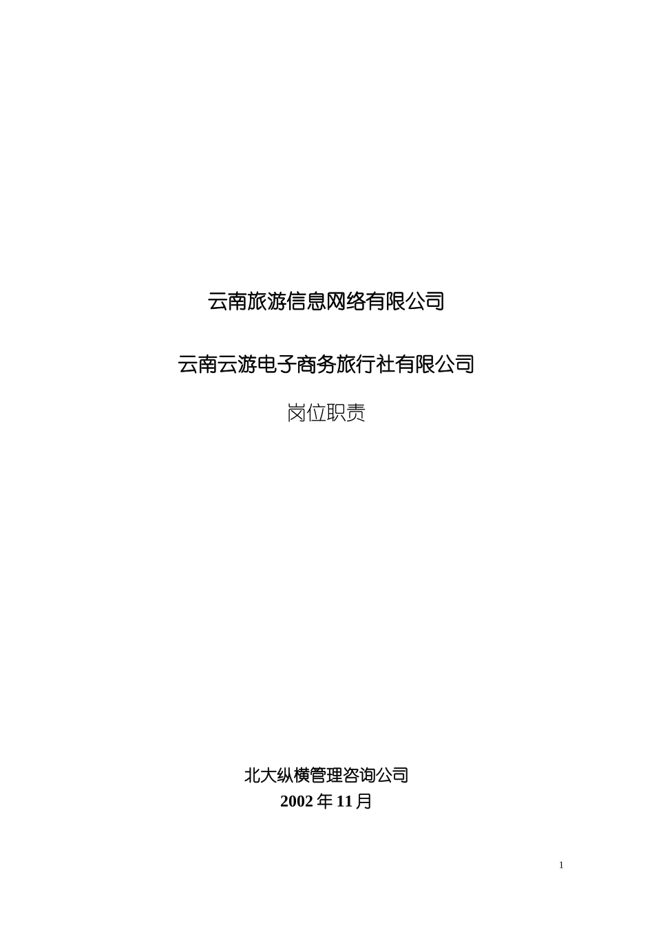 1107 旅游网岗位职责 YHD.doc_第1页