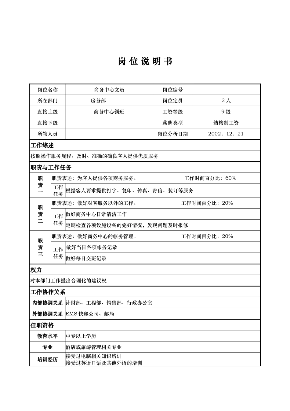 商务中心文员  梁娇.doc_第1页