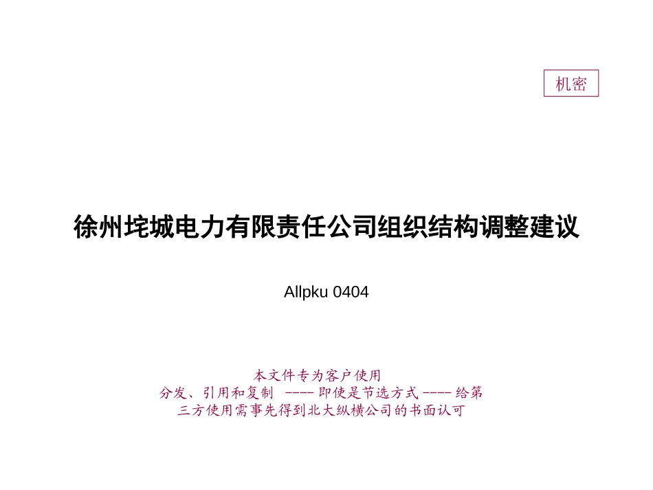 垞城电力组织结构调整建议（讨论稿）.ppt_第1页