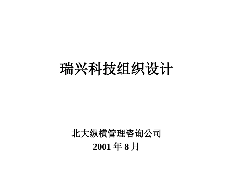 瑞兴科技组织设计报告.ppt_第1页