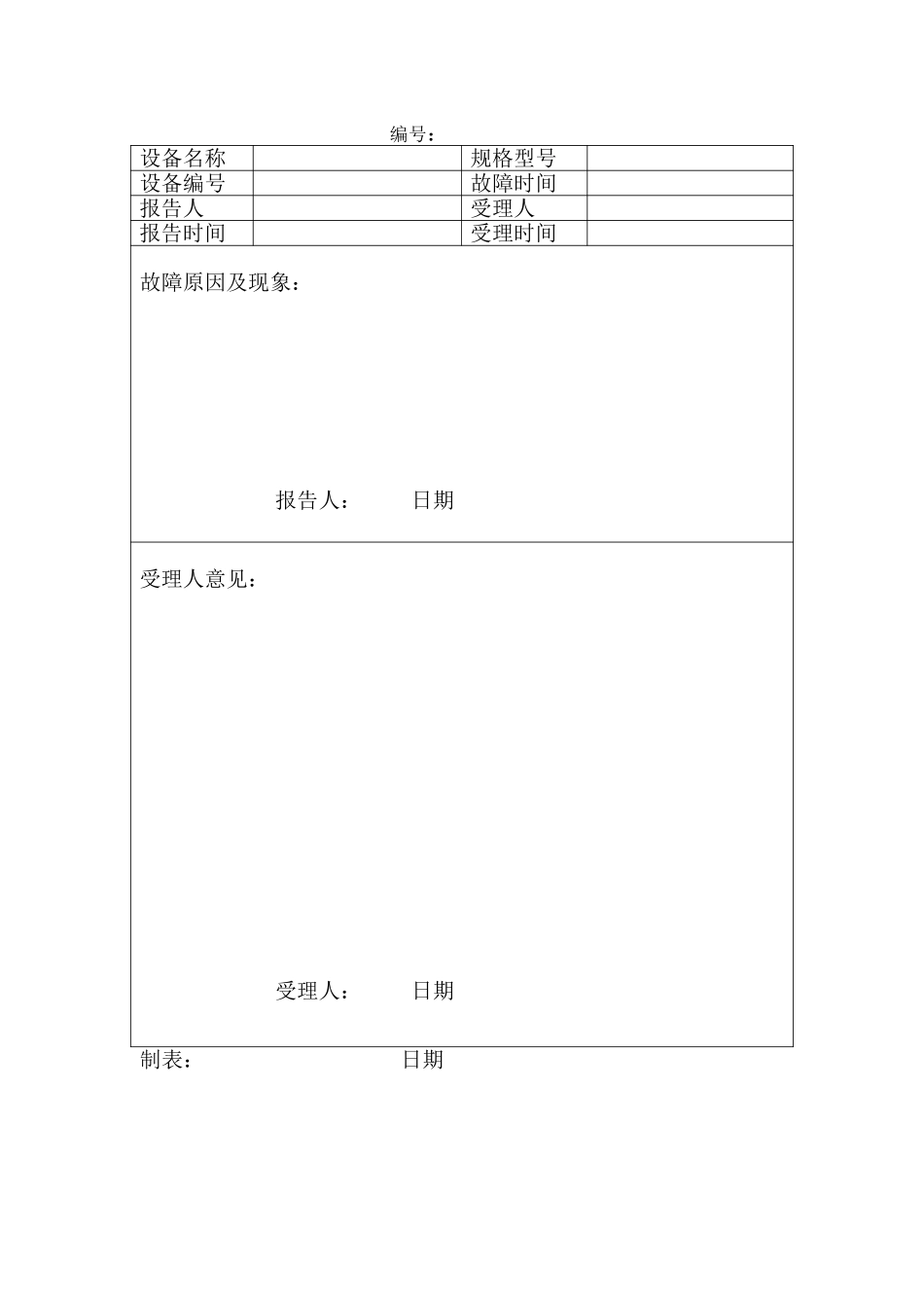 设备使用，保养记录卡      编码：B.doc_第2页