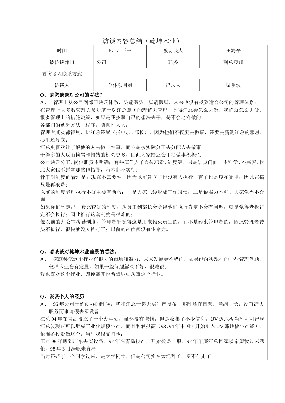 访谈王副总-0607-瞿明波.doc_第1页