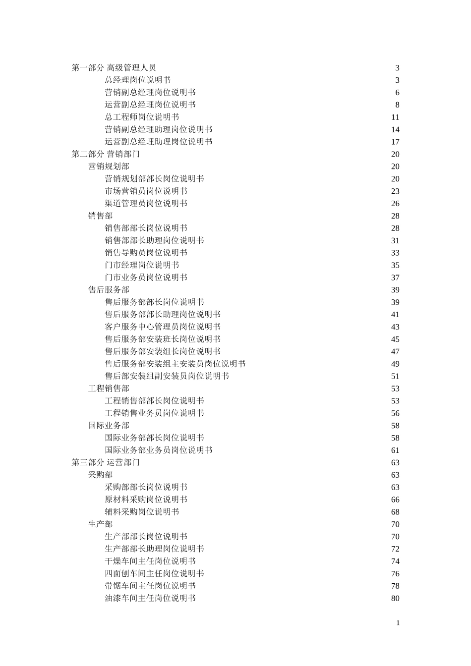 乾坤木业有限公司  岗位说明书综合部分.doc_第1页