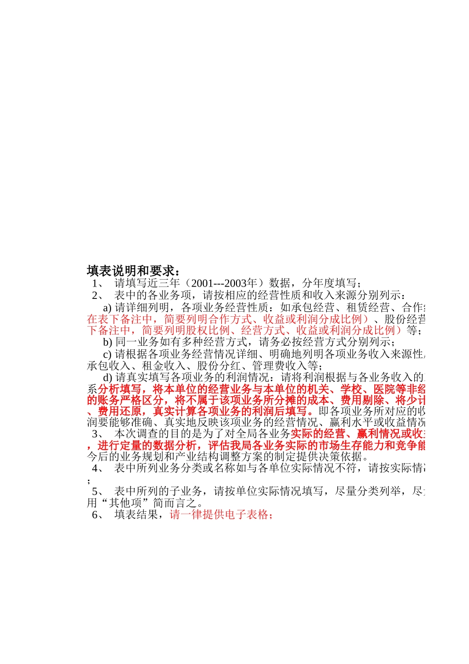局属各单位业务情况调查表-单位名称.xls_第1页