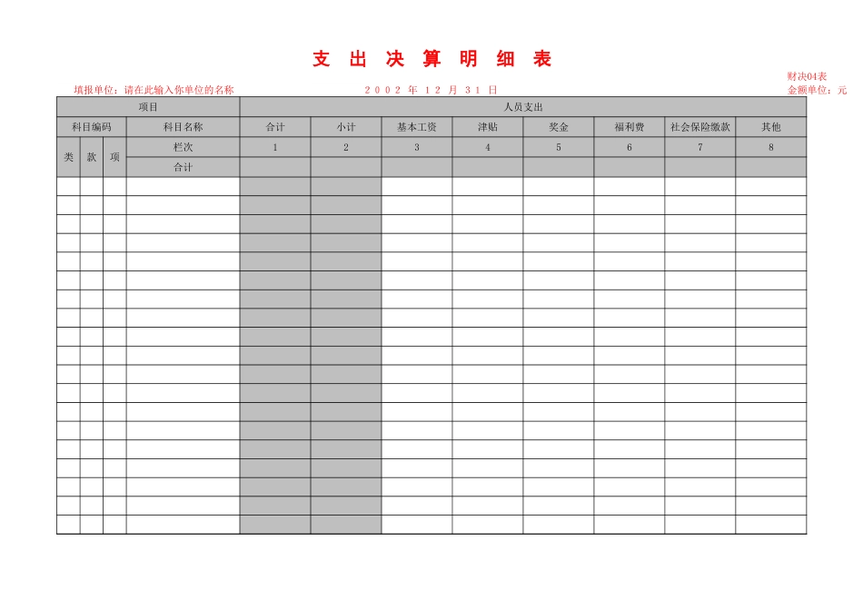决算报表--其他类.xls_第1页