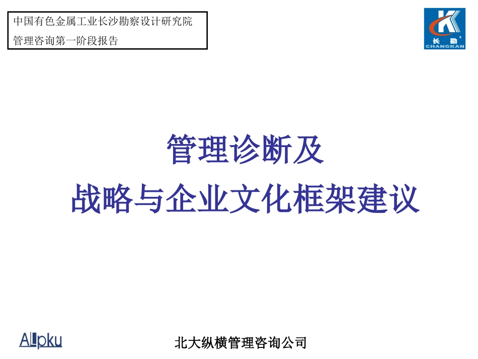 管理诊断及战略与企业文化框架建议.ppt_第1页