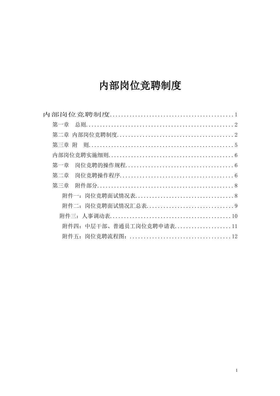 竞聘上岗制度与实施细则.doc_第1页