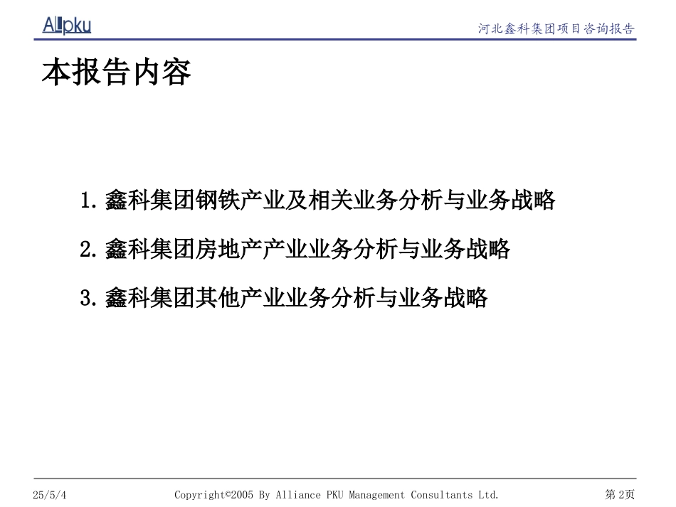 鑫科集团业务分析与业务战略报告.ppt_第2页