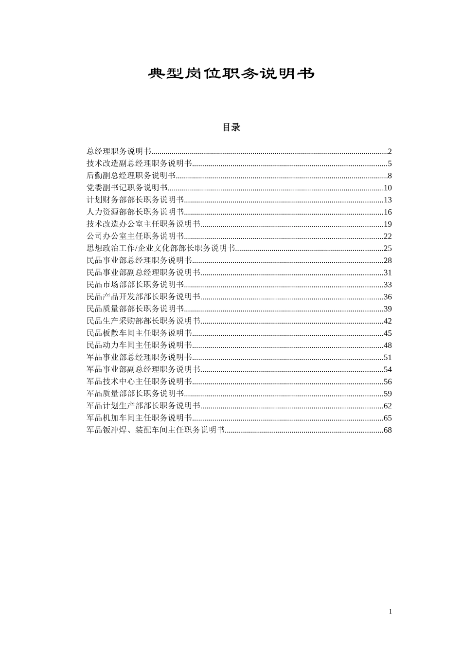 典型岗位职务说明书.doc_第1页