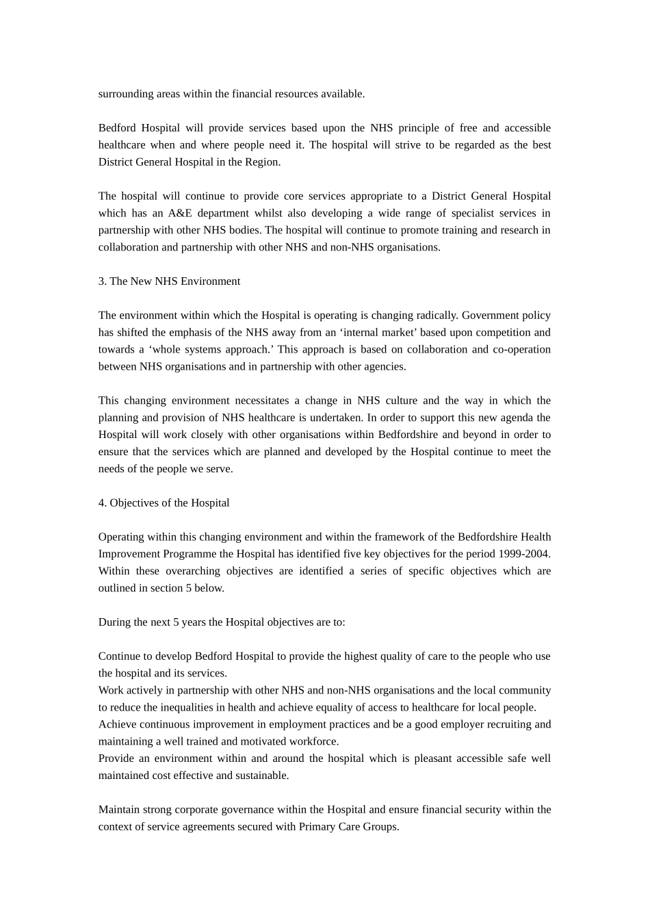 BEDFORD HOSPITAL NHS TRUST strategy.doc_第2页