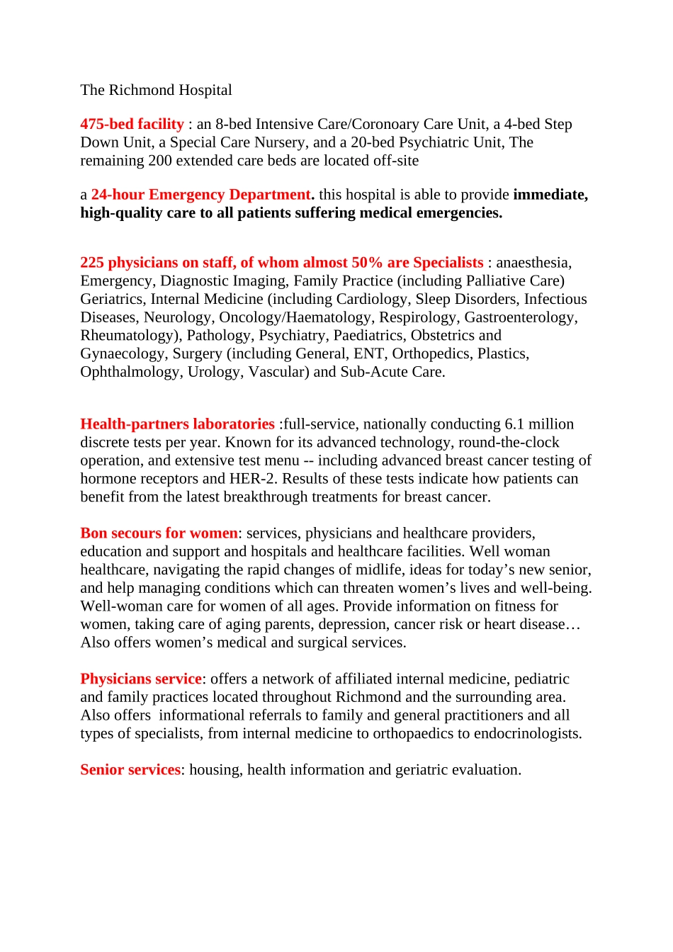 TheRichmondHospital.doc_第1页