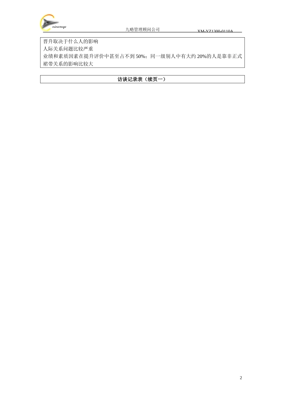 访谈记录表（车间主任）.doc_第2页