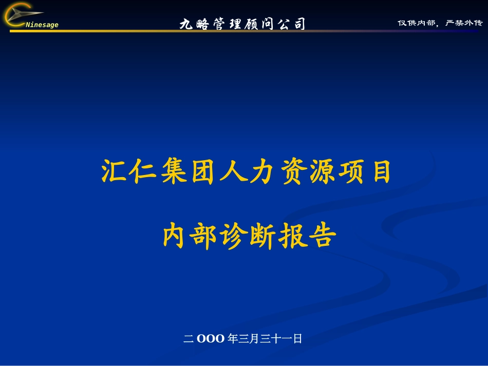内部诊断报告（HR）wh0329.ppt_第1页