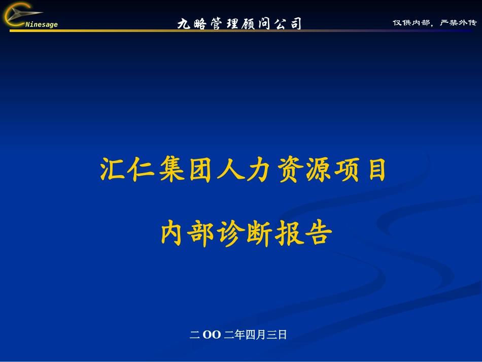 内部诊断报告（HR）wh0413.ppt_第1页