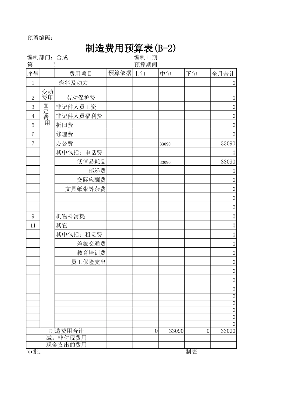 合成车间预算（6月份）.xls_第3页