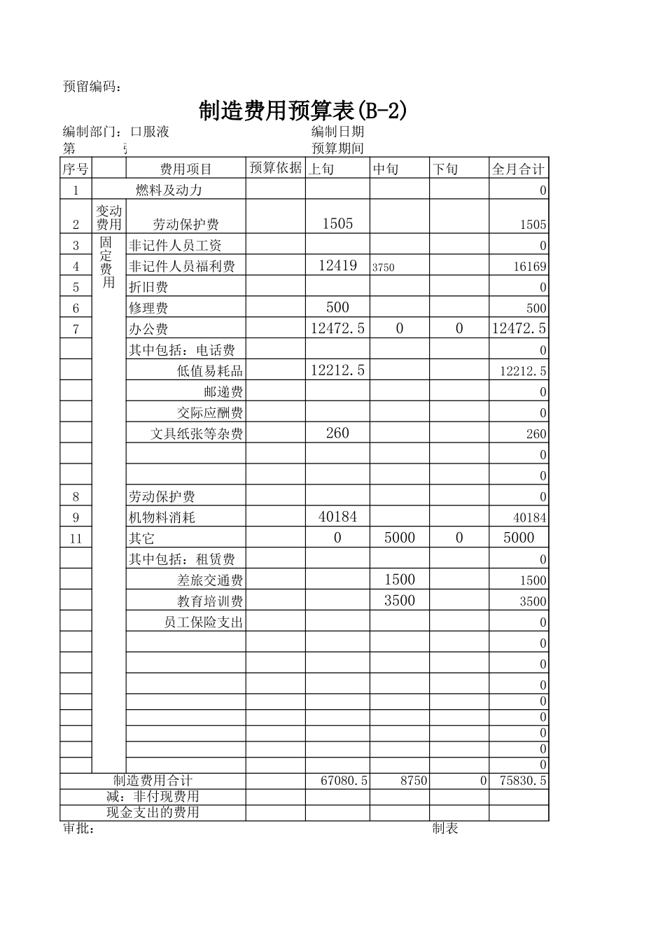 口服液车间预算（6月份）.xls_第3页