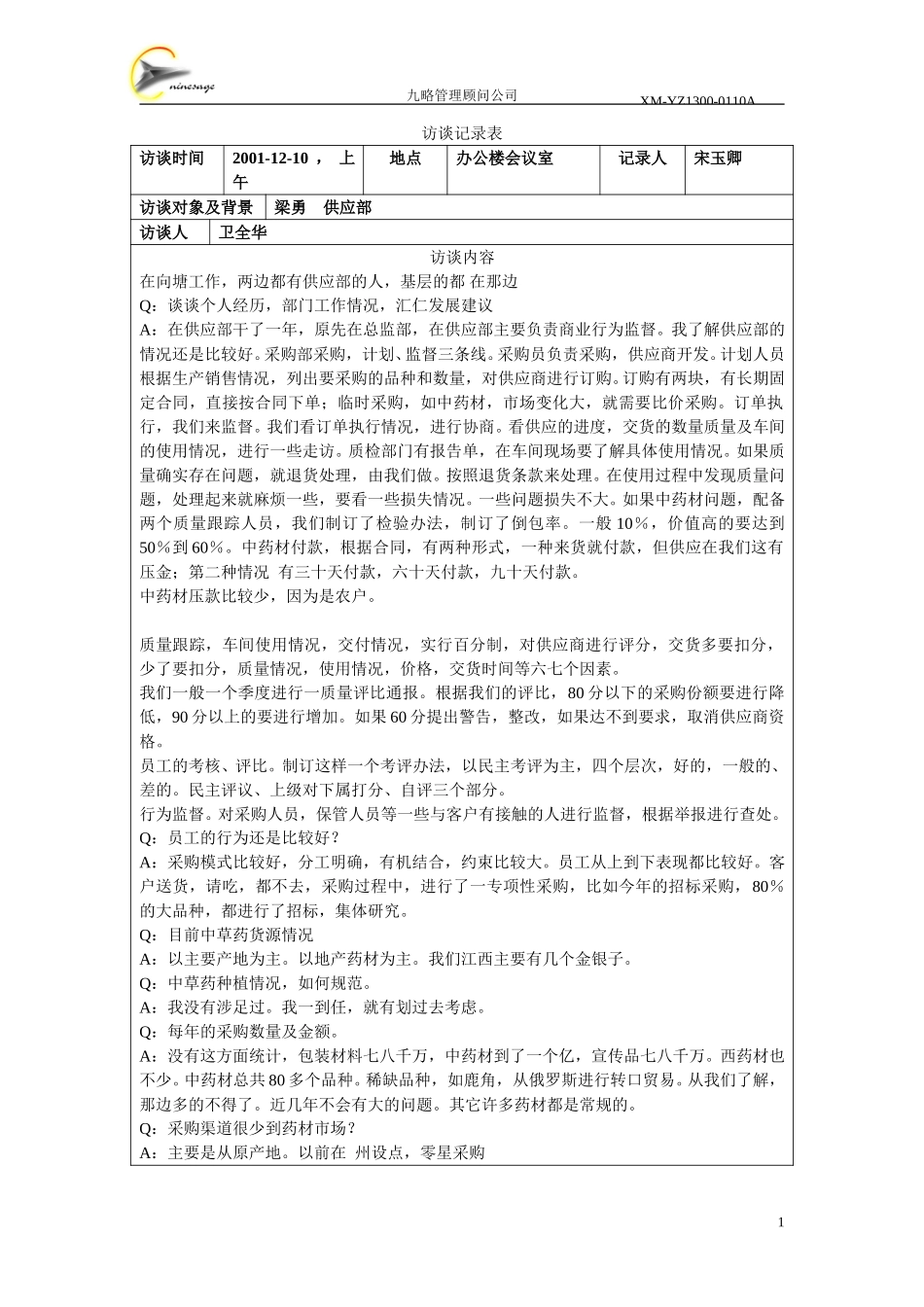 访谈记录表-梁勇.doc_第1页