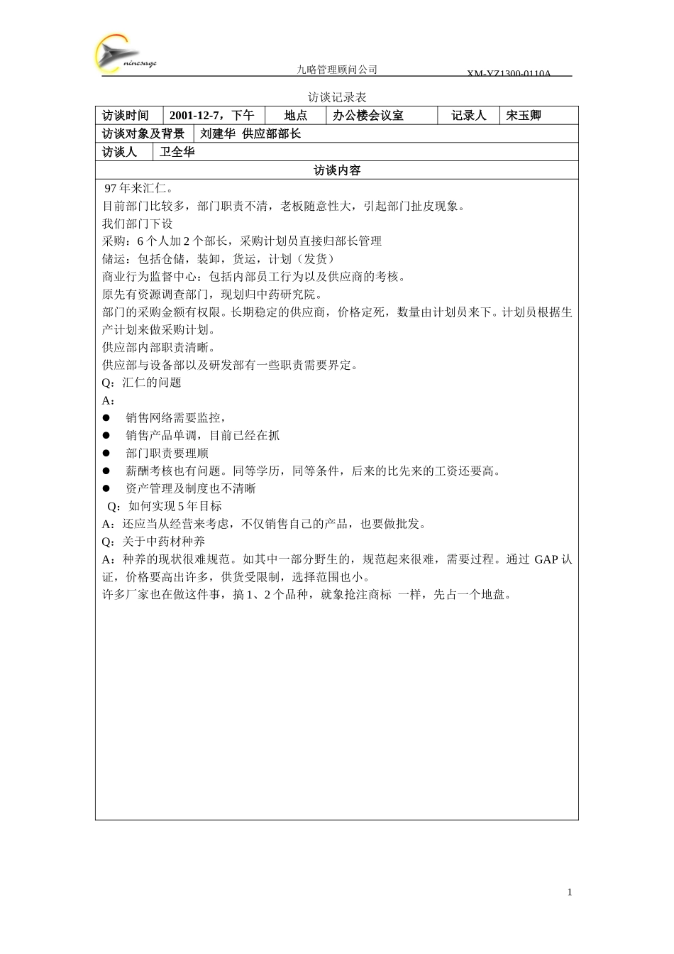访谈记录表－刘建华.doc_第1页