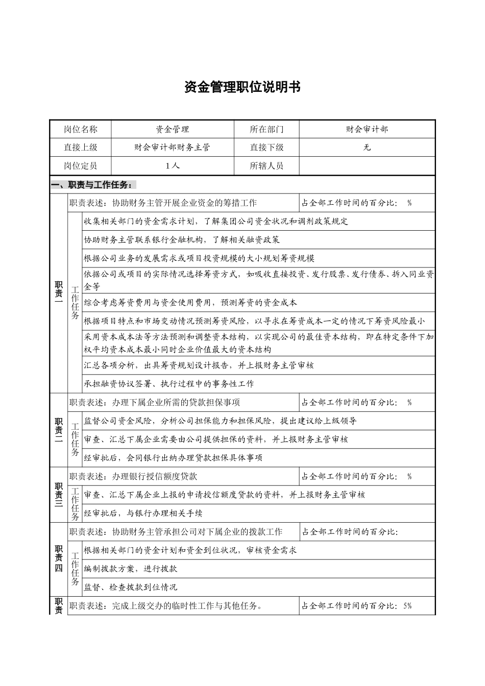 财会审计部－资金管理.doc_第1页