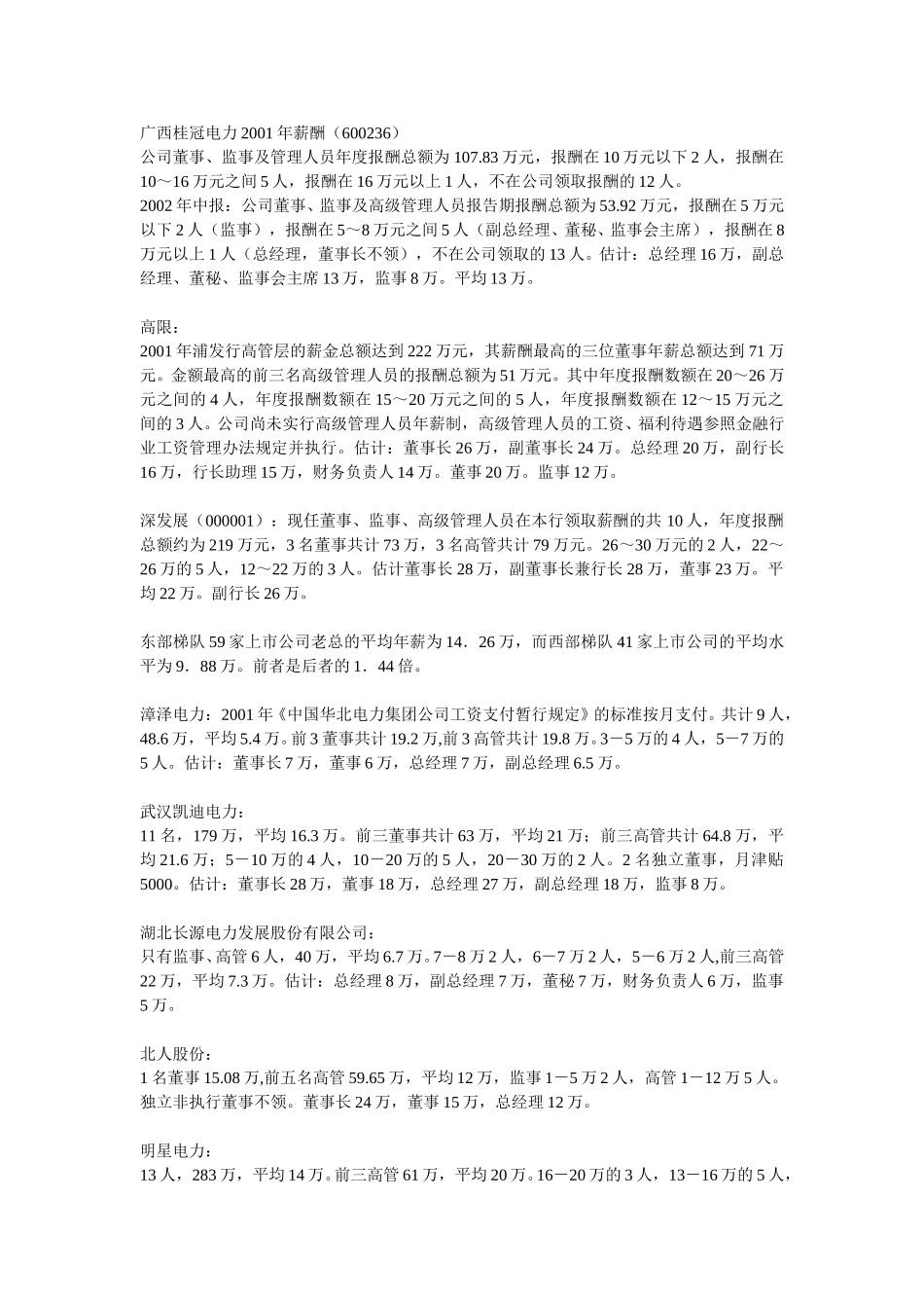 2001年上市公司薪酬.doc_第1页