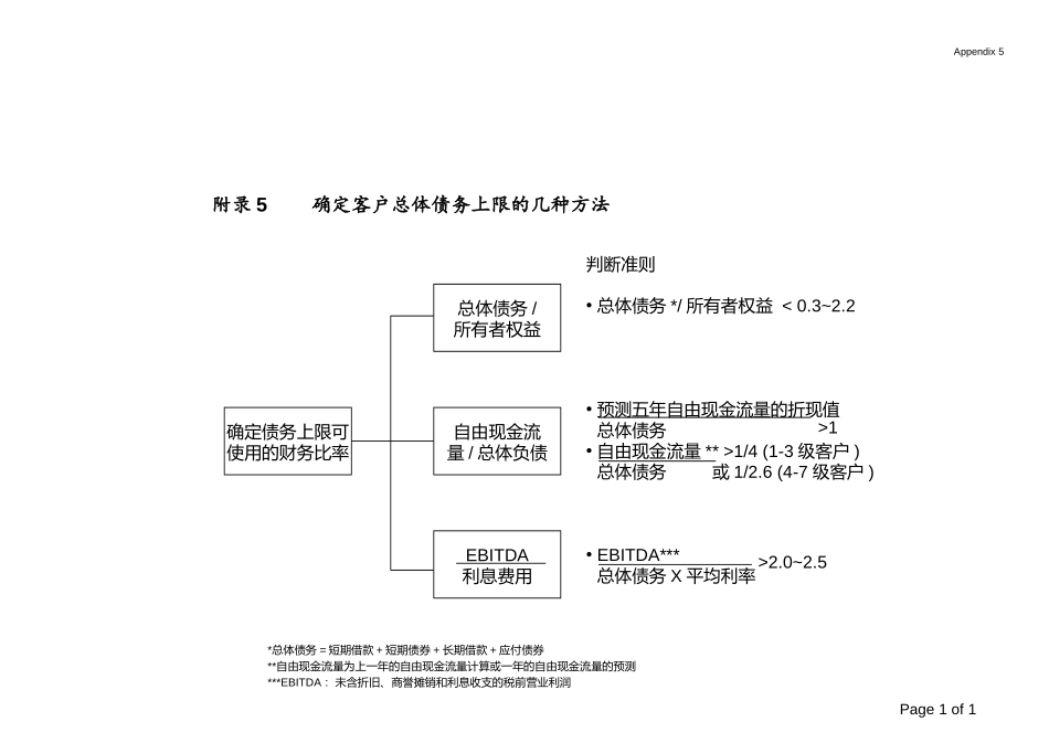 Appendix 5确定客户总体债务上限的几种方法.ppt_第1页