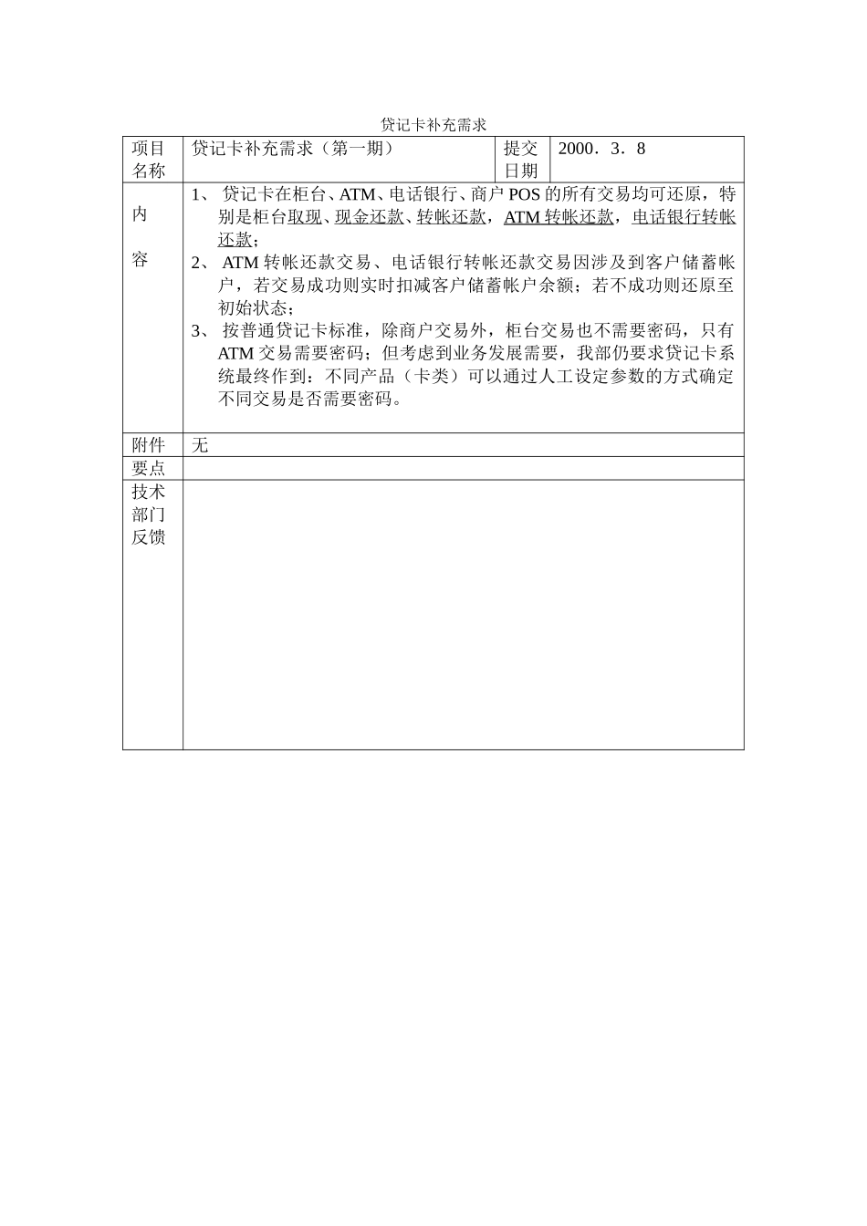 贷记卡补充需求Credit card complementary requirement.doc_第1页
