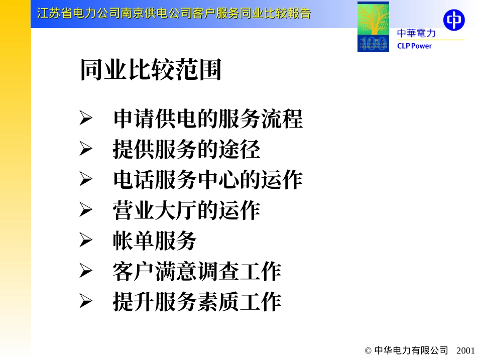 南京供电公司与香港中华电力同业比较成果演示稿4——客户服务同业比较.ppt_第2页