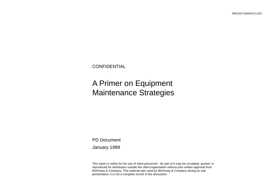 A Primer on Equipment Maintenance Strategies.ppt_第1页