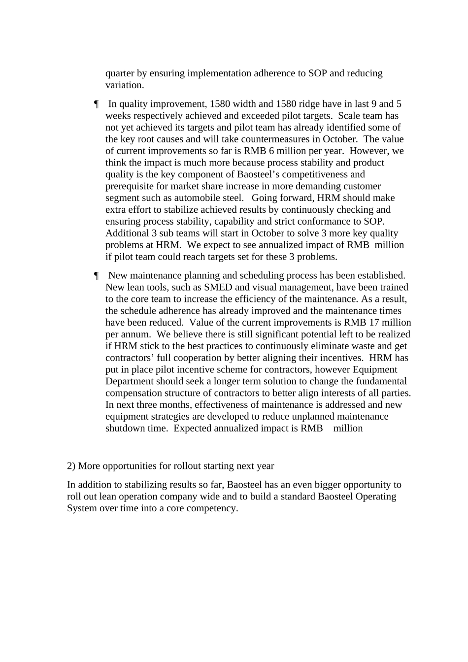 Memo to BS steering committee on LEAN ROLLOUT.doc_第2页