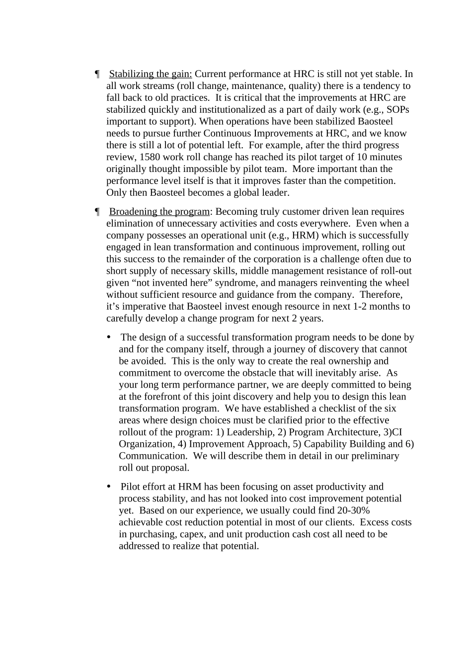 Memo to BS steering committee on LEAN ROLLOUT.doc_第3页