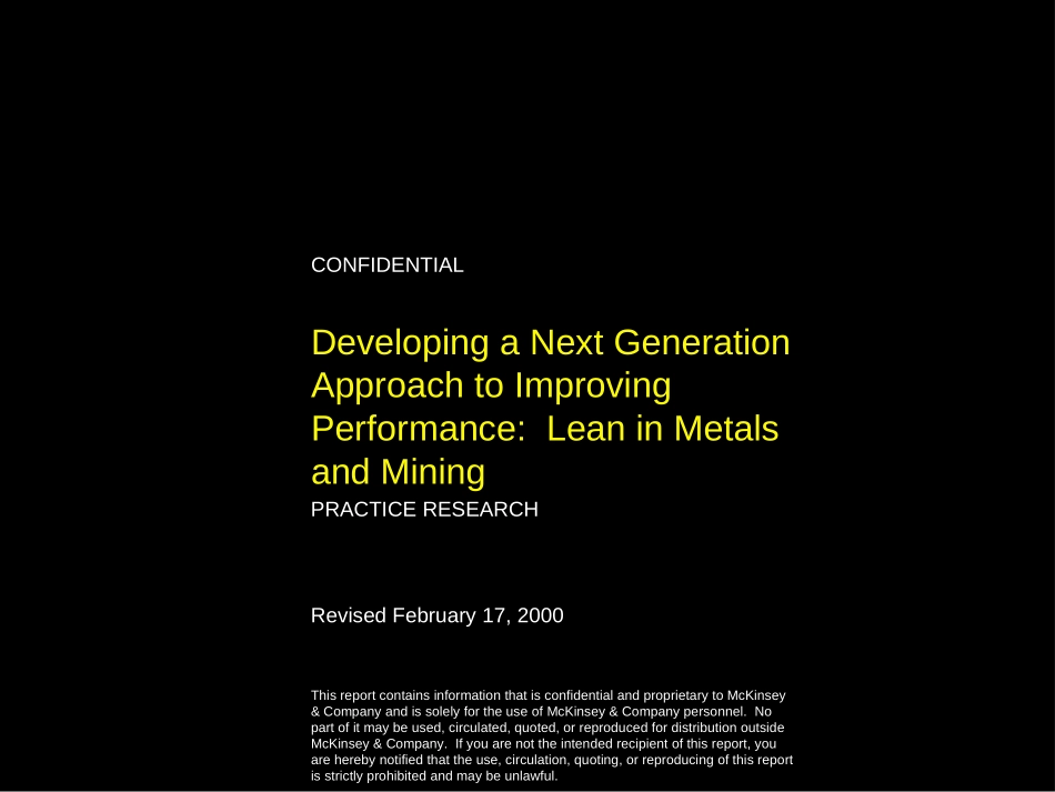 (MMP) ZXQ563_02-17-00 Lean for Metals&Mining.ppt_第1页