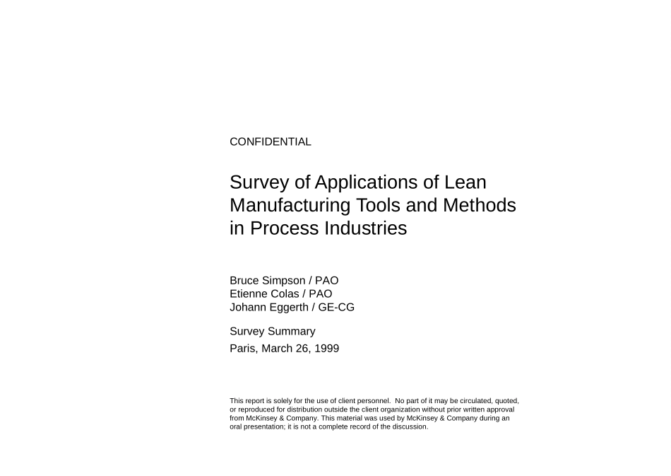 602244 LEAN TOOLS FOR PROCESS INDUSTRY.ppt_第1页