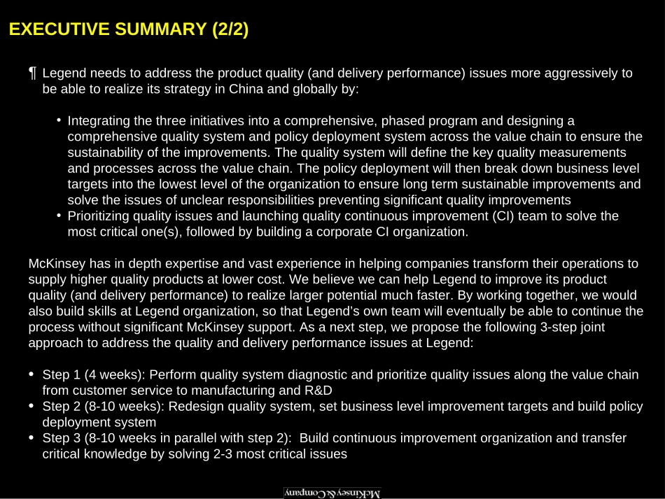 Improving Product Quality and Delivery Performance to Enable Profitable Growth.ppt_第3页