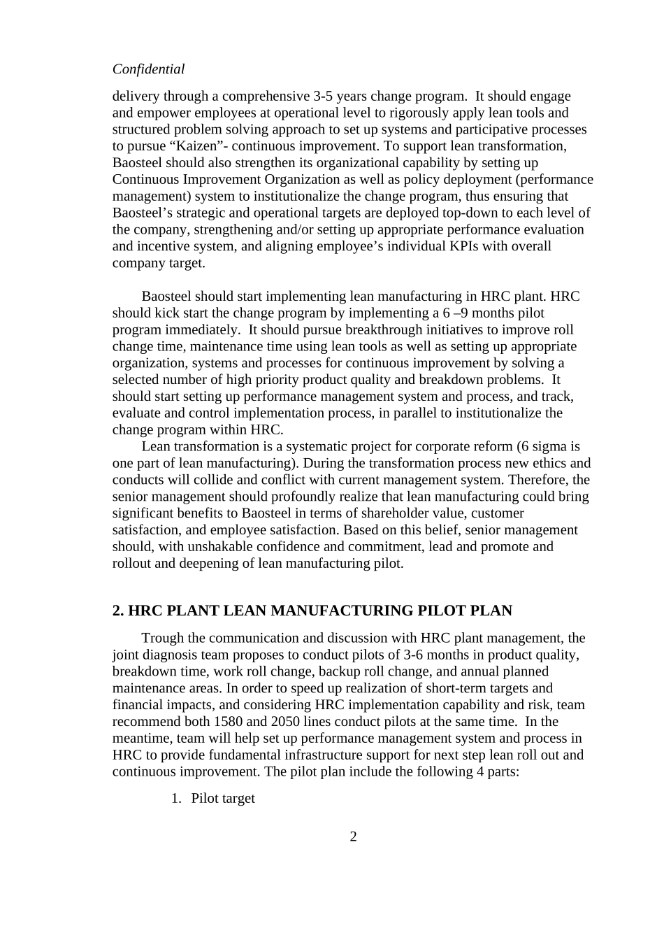 Improve Baosteel’s performance through implementing lean manufacturing.doc_第2页