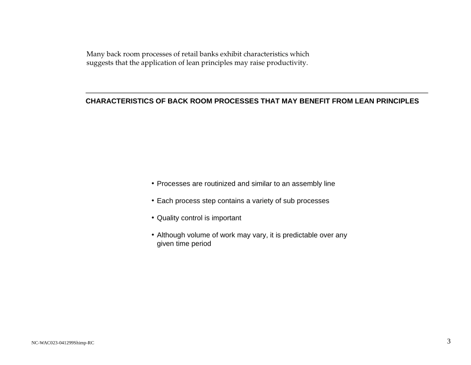 Applying Lean Manufacturing Principles in Labor Intensive Retail Bank.ppt_第3页