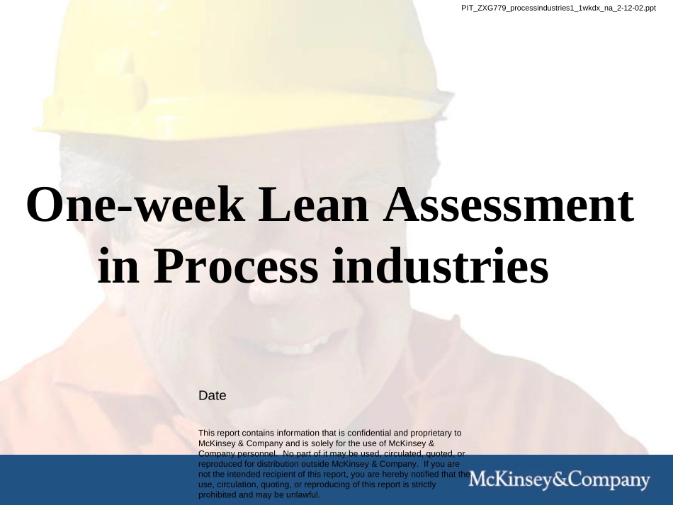 One-week Lean Assessment in Process industries.ppt_第1页