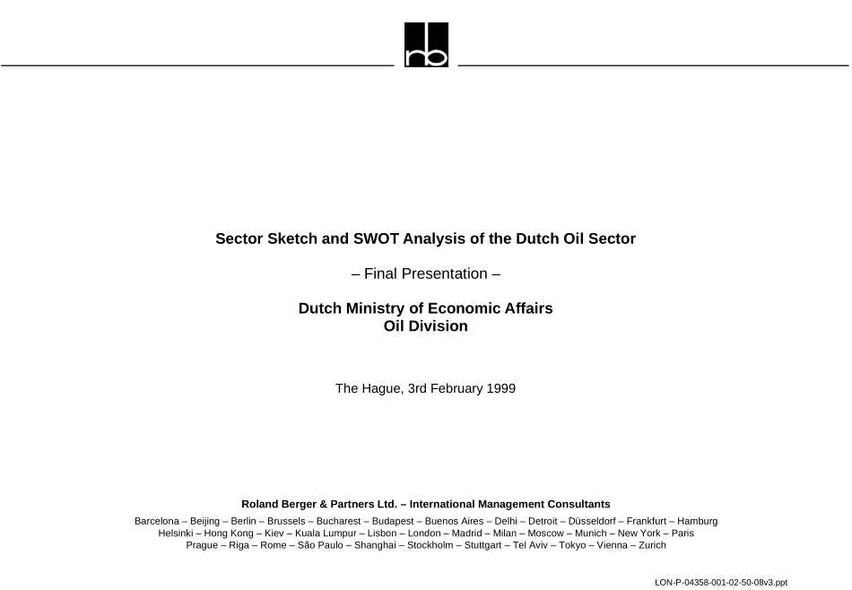 Dutch Ministry of Economic Affairs Oil Division.ppt_第1页